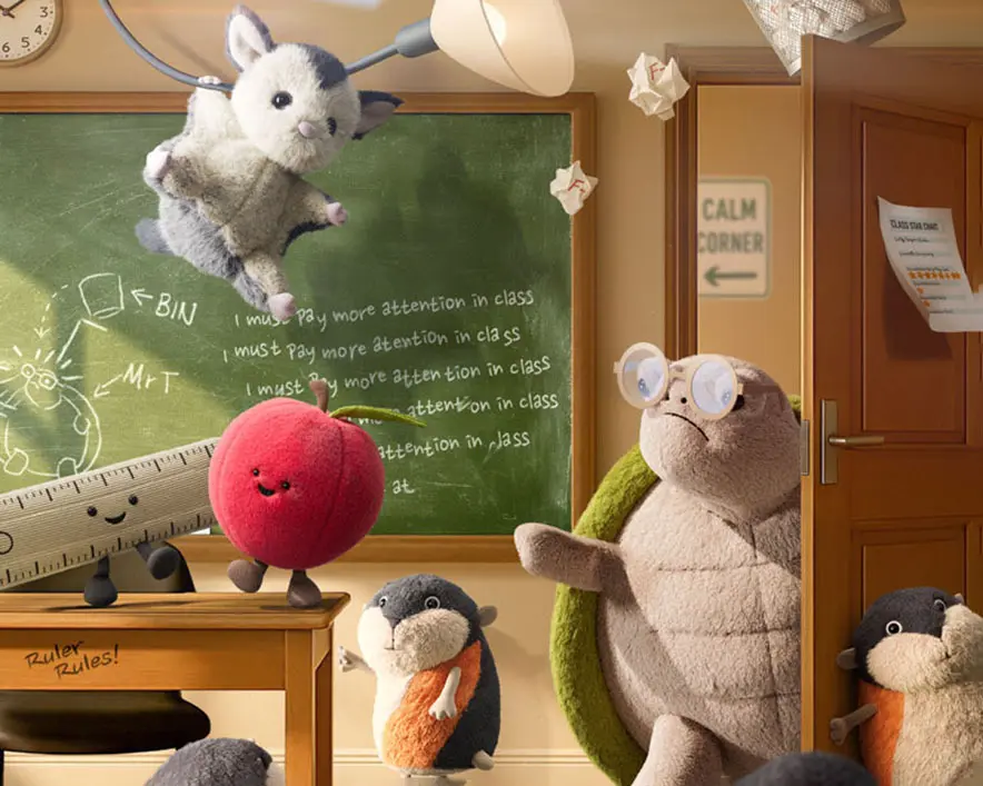 Jellycat back to school photo