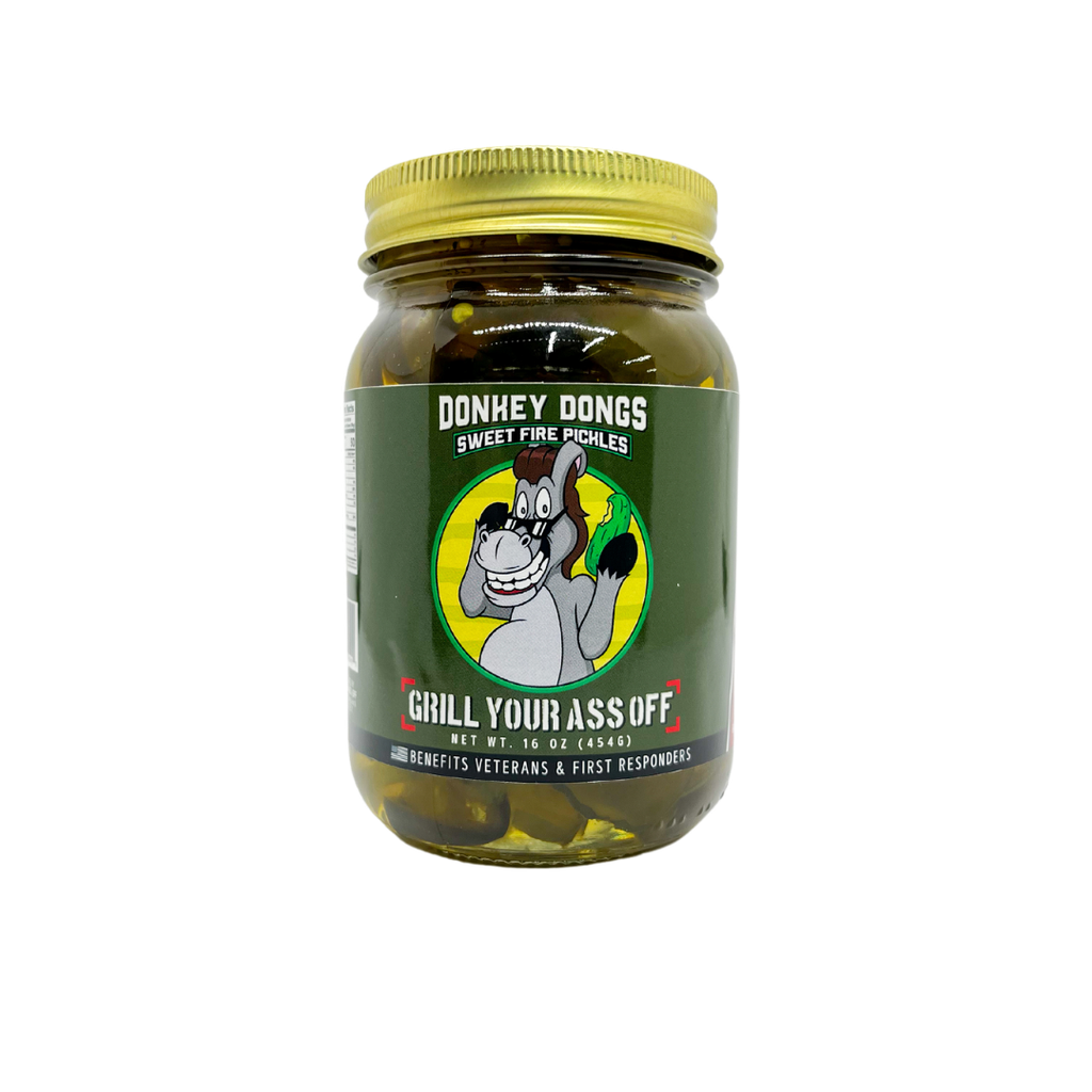 Donkey Dongs Sweet Fire Pickles - Jalapeno Pickle, Condiment
