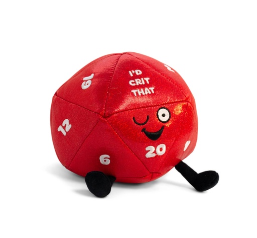 [DICE1] Dice Gamer Plush  "I'D Crit That"  Soft Toy Funny Cute Gift